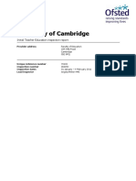 University of Cambridge: Initial Teacher Education Inspection Report