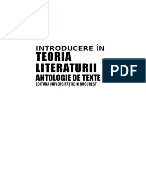 239695543 Introducere In Teoria Literaturii Antologie De Texte