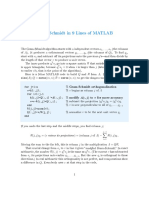 Gram Schmidt Orthogonalization in MatLab
