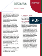 "Wearing Off" in Parkinson's Disease: Information SHEET - M.1.4