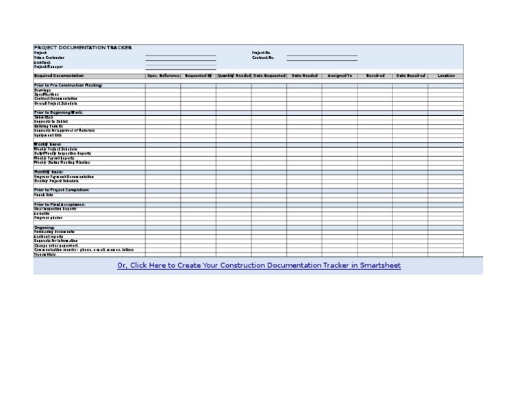 Construction Documentation Tracker Guide | PDF | Specification ...