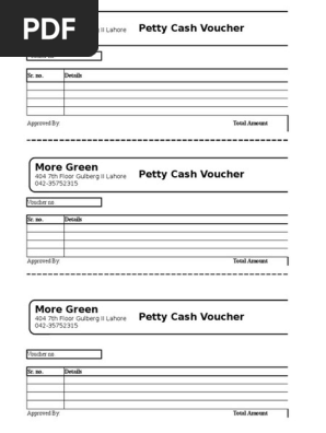 Petty Cash Voucher
