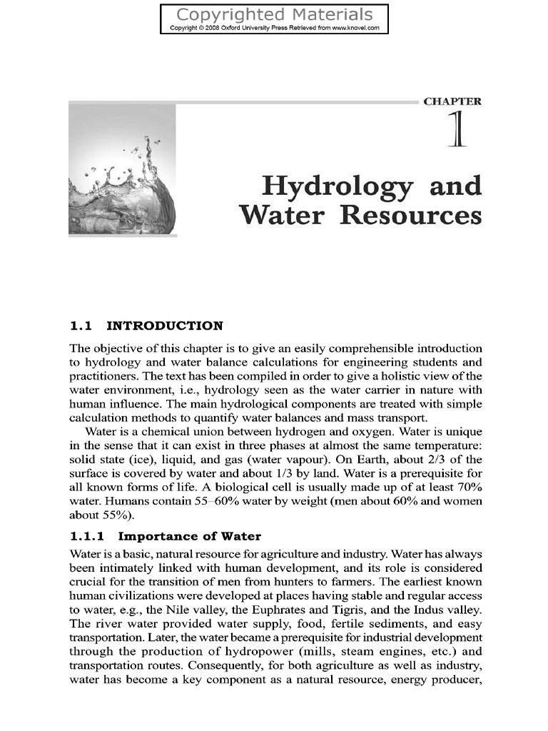 Introduction to Hydrology and Water Resources | PDF | Water Resources ...