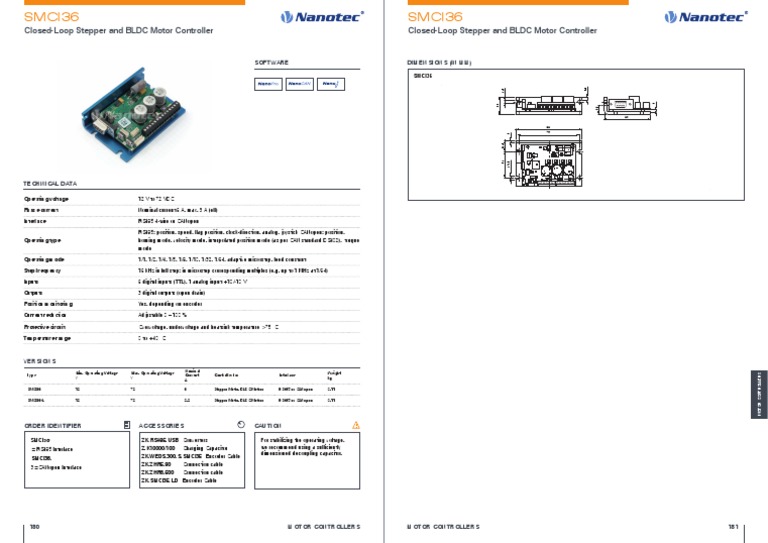 SMCI36 BLDC Motor Controller Overview | PDF
