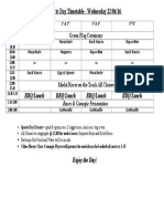 Sports Day Timetable 2016