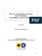 The Use of Compulsory Licenses in EU Countries To Facilitate Access To Medicines