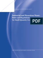 Industrial and Hazardous Waste:: Rules and Regulations For Small-Quantity Generators