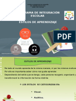 Programa de Integración Escolar Estilos de Aprendizaje