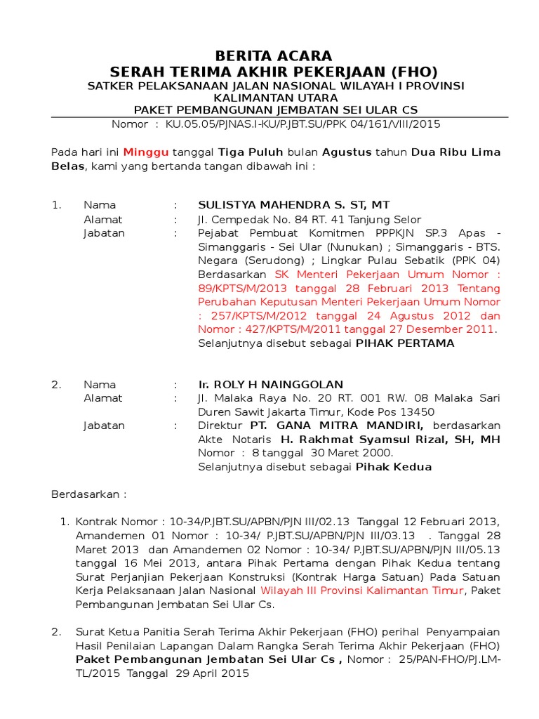 CONTOH FHO