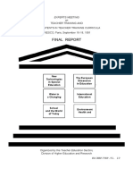 Final Report: On Teacher Training and New Contents in Teacher Training Curricula UNESCO, Paris, September 16-18, 1991