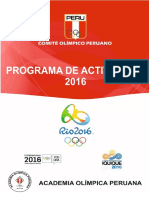 Calendario de Actividades 2016