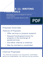 Chapter 11: Writing Proposals: Mike Markel-Practical Strategies For Technical English 3153: Thursday, March 31, 2016