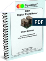 Sig-naTrak® GEM Digital Point Motor User Manual