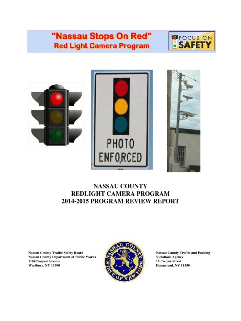 Nassau County Red Light Camera 20142015 Report Final Traffic Light