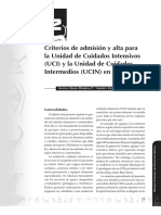 Criterios de Admisic3b3n y Alta para La Unidad de Cuidados Intensivos Uci PDF