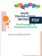 Basic Translation Methods: The Principles of Translation Theories