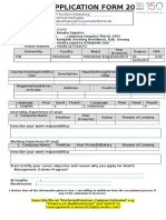 Mt Program Application Form