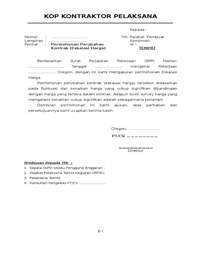 Contoh Surat Rasmi Pemberithuan Supervisor