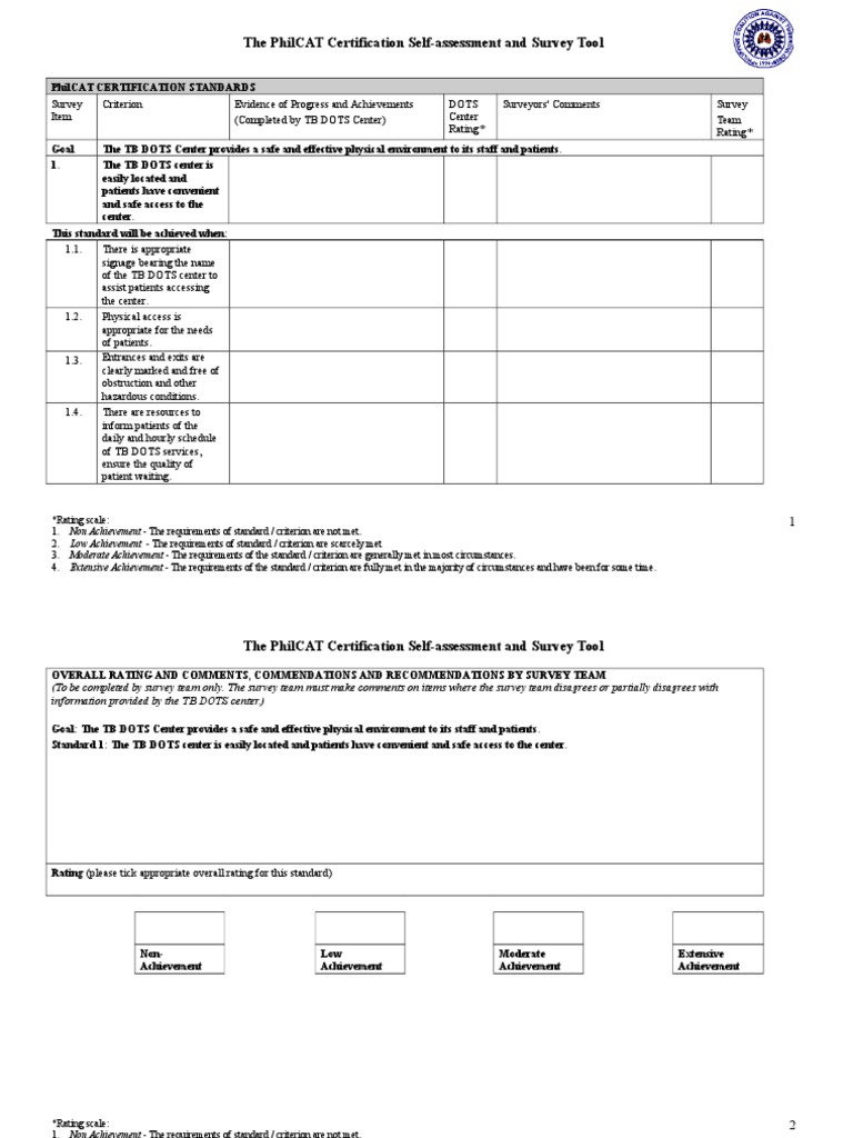 Self Assessment Form (SAF) | Tuberculosis | Health Care