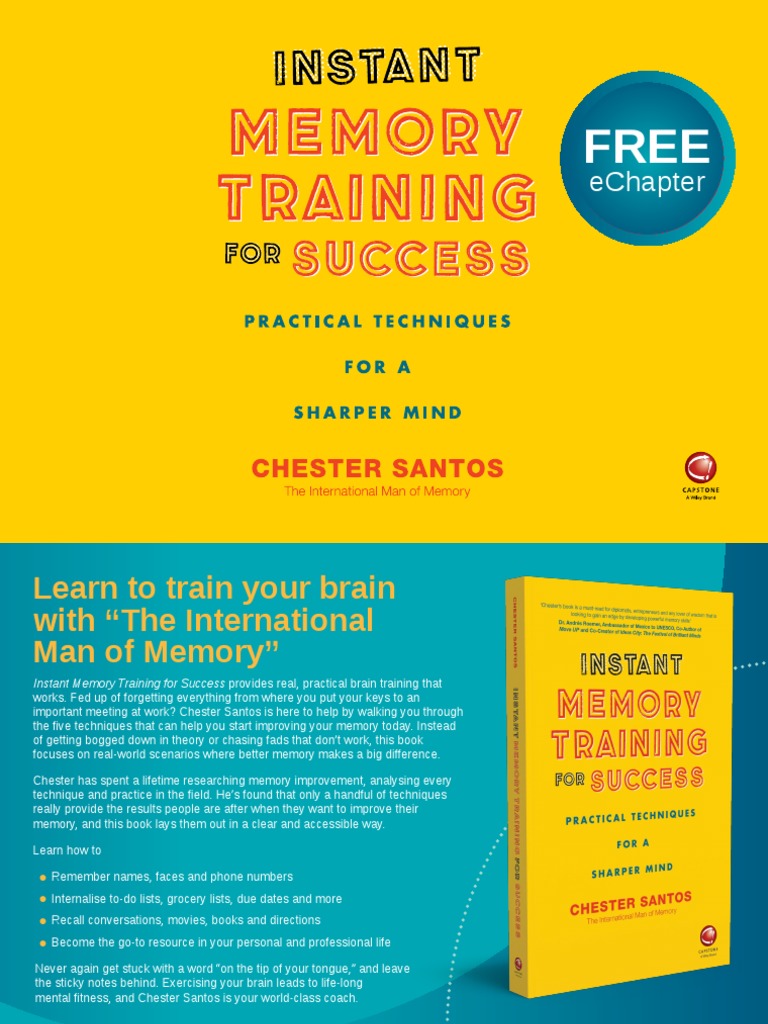 Instant Memory Training For Success Sample Chapter | PDF | Memory | Expert