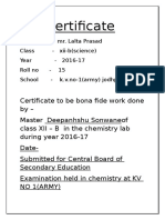 Investigatory Project On Chemistry For Class 12