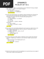 DYNAMICS-Problem Set - 1 Answer Key