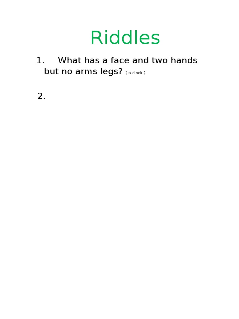 Riddles Collection: Clock Puzzle | PDF