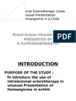 Intralesional Sclerotherapy Cures Unusual Presentation of Hemangioma in A Child