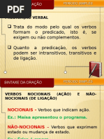 Transitividade Verbal