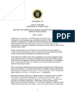 STATEMENT OF LUIS G. FORTUÑO, GOVERNOR OF PUERTO RICO