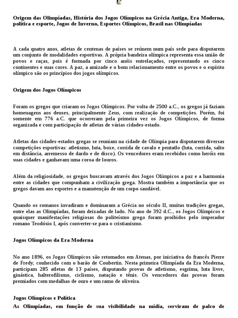 Luta Olímpica, PDF, Jogos Olímpicos