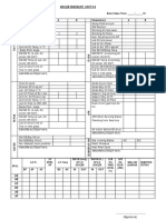 Boiler Checklist, Unit # 8