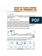 Informe de Numero de Reynolds Unsaac