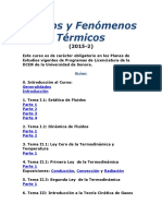 Fluidos y Fenómenos Térmicos Lista Ejercicios