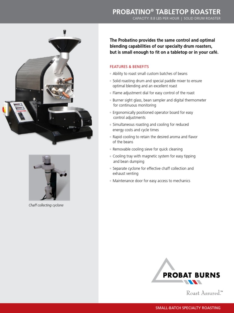 Probatino Tabletop Coffee Roaster Guide | PDF | Cooking, Food & Wine ...