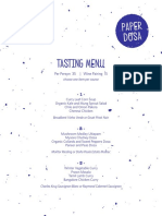 Tasting Menu: Per Person 35 - Wine Pairing 15