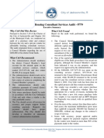 Affordable Housing Consultant Services Audit - #779: Council Auditor's Office City of Jacksonville, FL