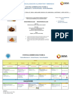 Calendario Cocina Americana Fase a (Marzo - Mayo 2016)