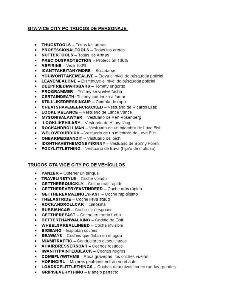 Trucos Para Gta Vice City Grand Theft Auto Vice City vrogue.co
