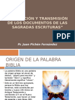 Formacion y Transmision de Los Documentos de Las Sagradas Escrituras