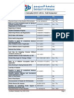 Academic Calander - 2015 - 2016