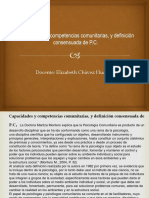 Capacidades y Competencias Comunitarias, y Definición Consensuada