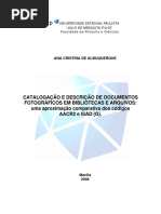 Catalogação e Descrição de Documentos