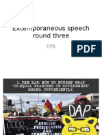 Extemporaneous Speech Round Three