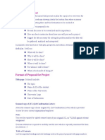 Format of Proposal For Project PDF