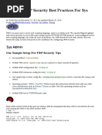 25 PHP Security Best Practices For SysAdmins