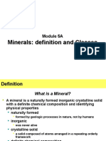 Module 5A - Minerals, Definition & Classes