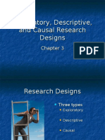 Exploratory Descriptive and Causal Research Designs