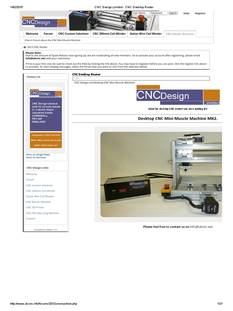 CNC Design Limited CNC Desktop Router | PDF | Numerical Control | Tools