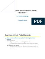 Finite Element Formulation for Shells - Handout 5